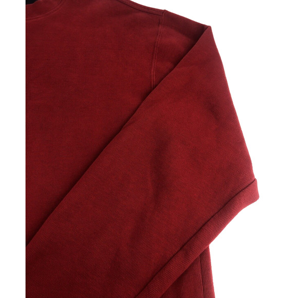 Orvis Men's Shirt Long Sleeve Pullover 1/4 Zip Sweater Red Heavyweight Large - Picture 4 of 15